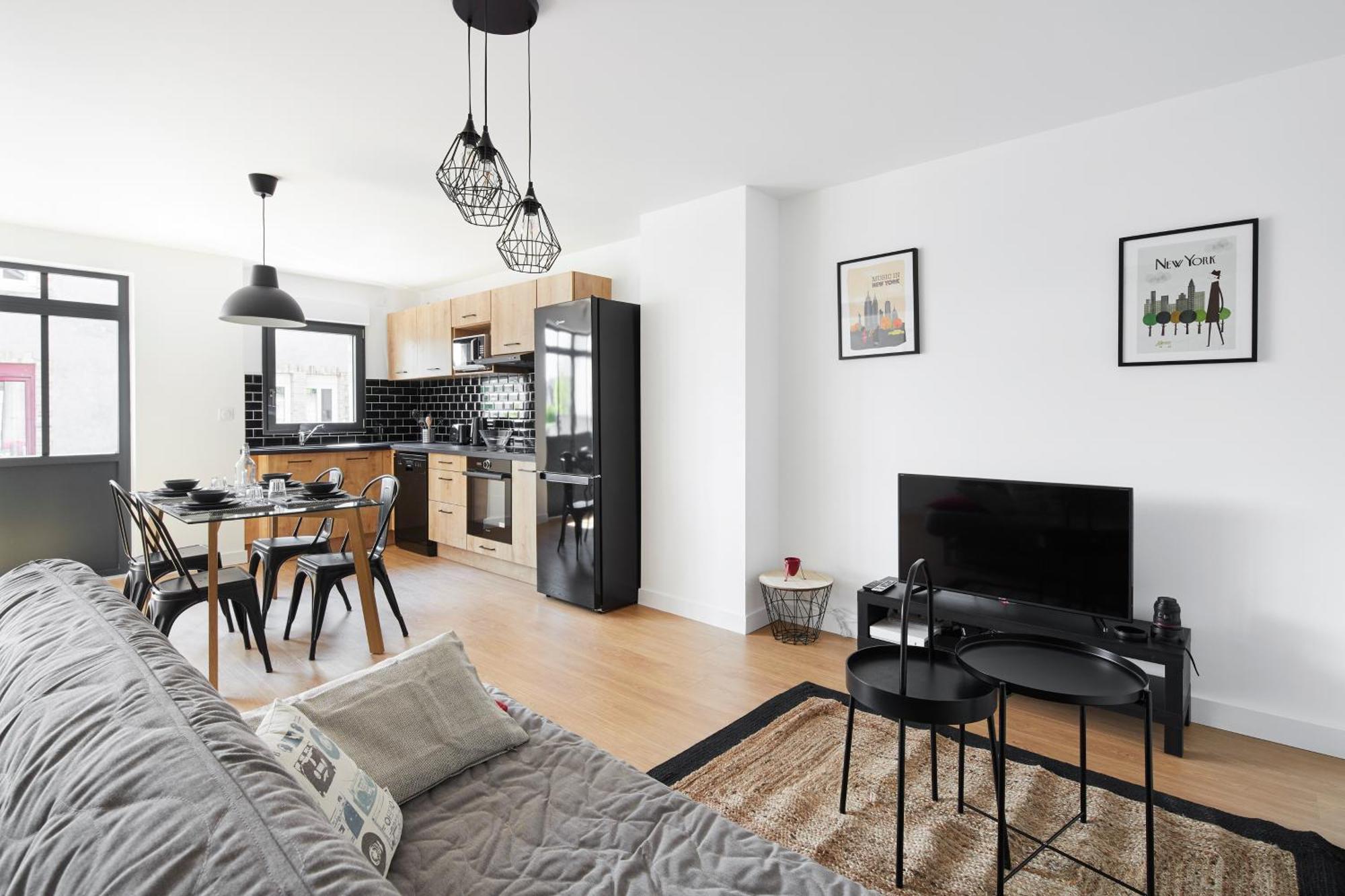 New-York New-York : Fibre Wifi/Linge/Parking Apartment Châteaubriant Екстериор снимка